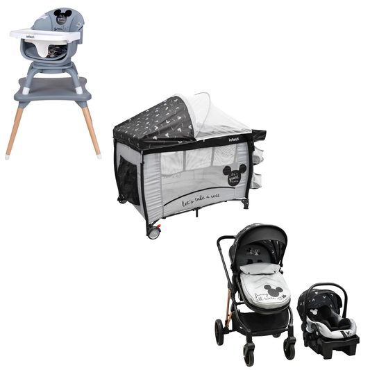 Set Carriola Travel Colecho y Silla Alta Disney Expressions Mickey