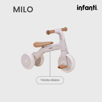 Triciclo 3 En 1 Milo Manubrio Reversible Y Ruedas Ajustables