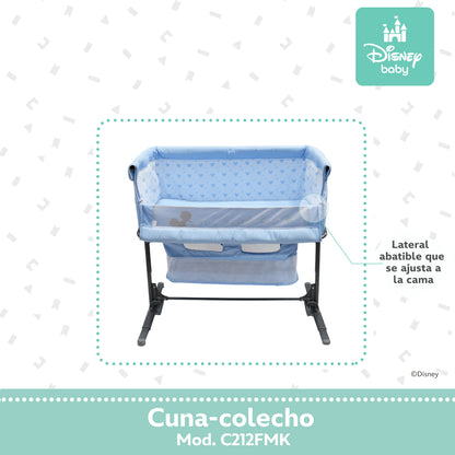 Cuna Colecho Disney Plegable Con Mosquitero Y Lateral Abatible