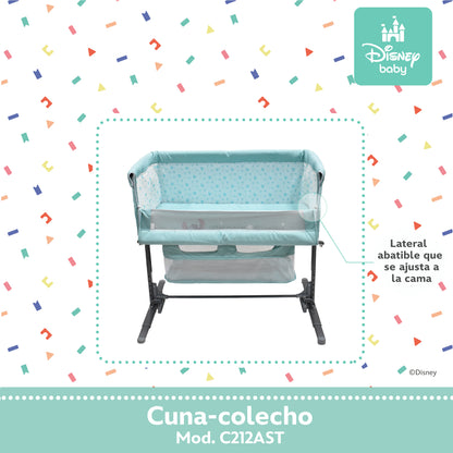Cuna Colecho Disney Plegable Con Mosquitero Y Lateral Abatible