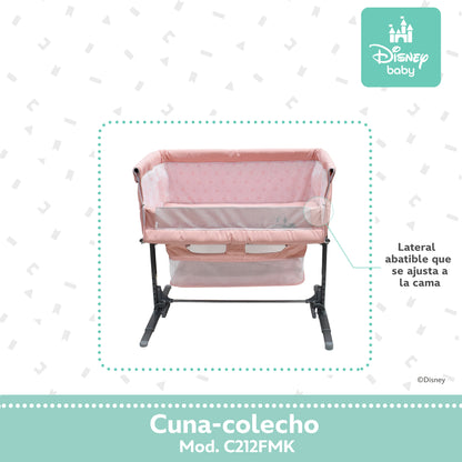 Cuna Colecho Disney Plegable Con Mosquitero Y Lateral Abatible