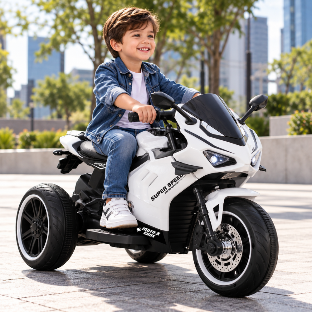 Moto Eléctrica Moto-X Deportiva Con Luces Música USB Y MP3