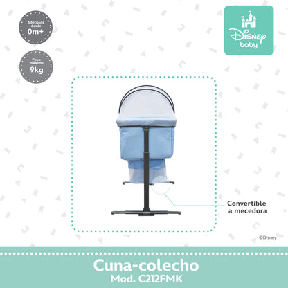 Cuna Colecho Disney Plegable Con Mosquitero Y Lateral Abatible