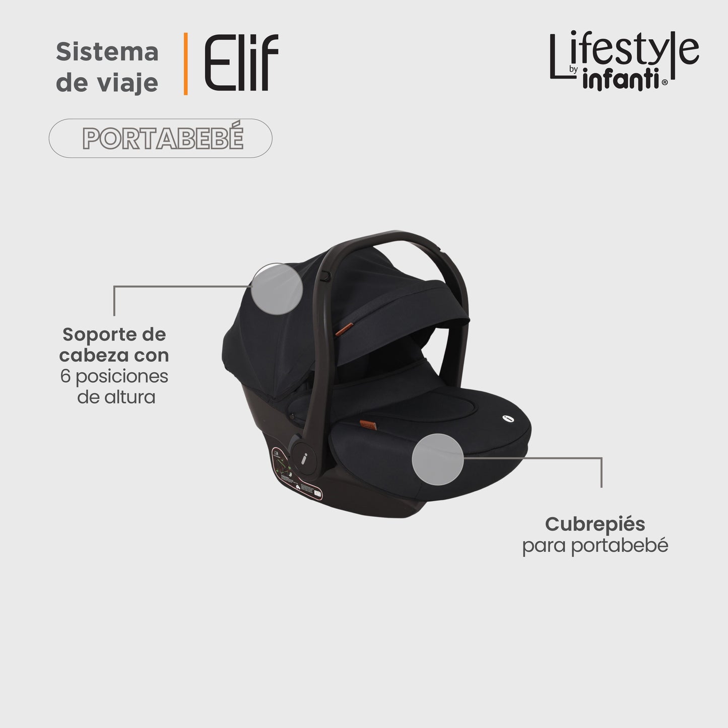 Carriola Elif Con Sistema De Viaje Base ISOFIX y Plegado Ultra Compacto