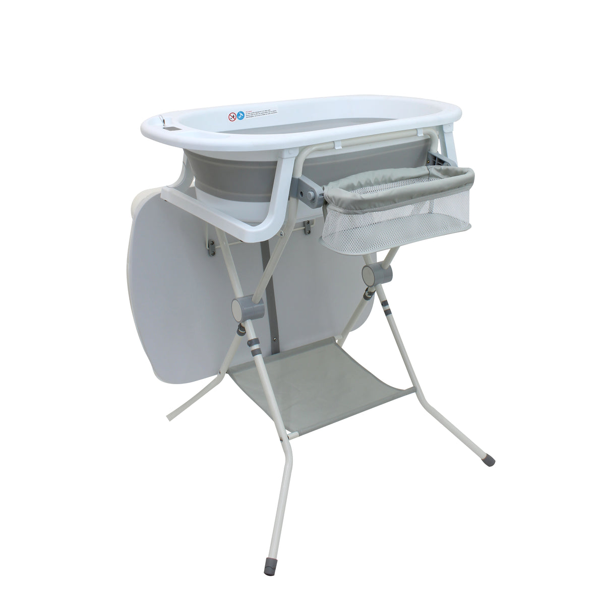Bañera Plegable Con Cambiador Termómetro Digital Y Soporte, Infanti