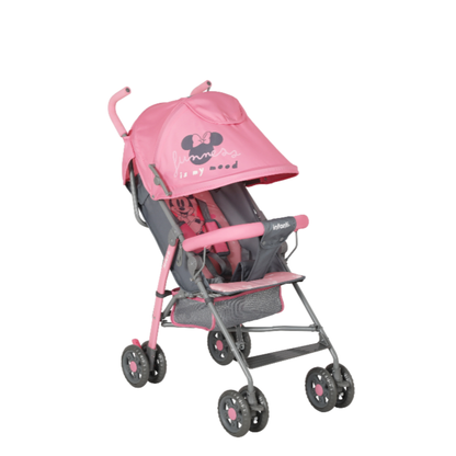 Carriola Bastón Minnie Disney Rosa Ultra Ligera Plegable y Reclinación Ajustable