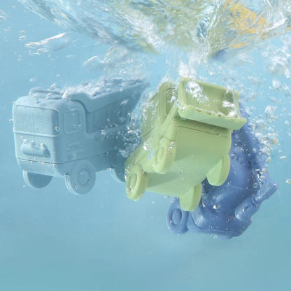 Set De Juguetes De Silicón Para Baño Con 5 Piezas Camioncitos De Construcción Con 5 Piezas