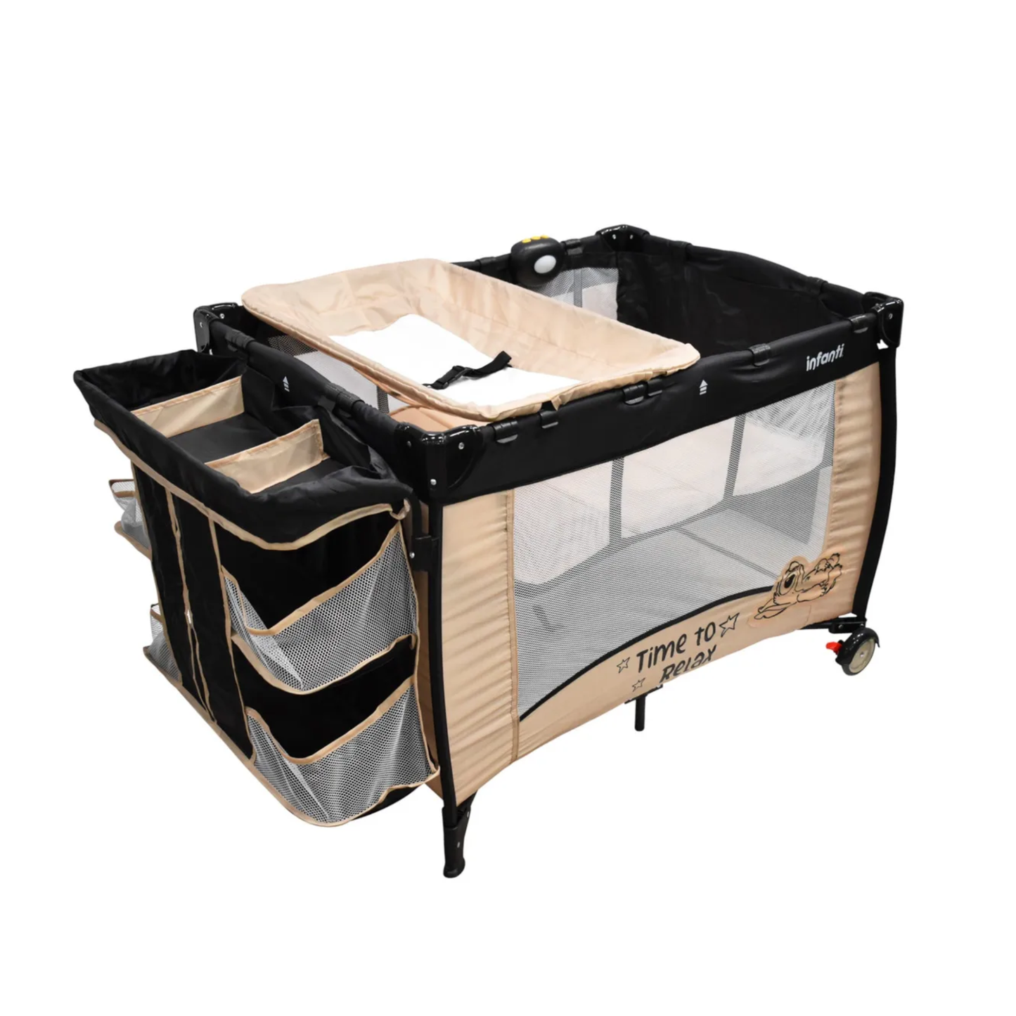 Set Carriola Con Sistema De Viaje Cuna Colecho y Silla Alta Disney Time Stitch