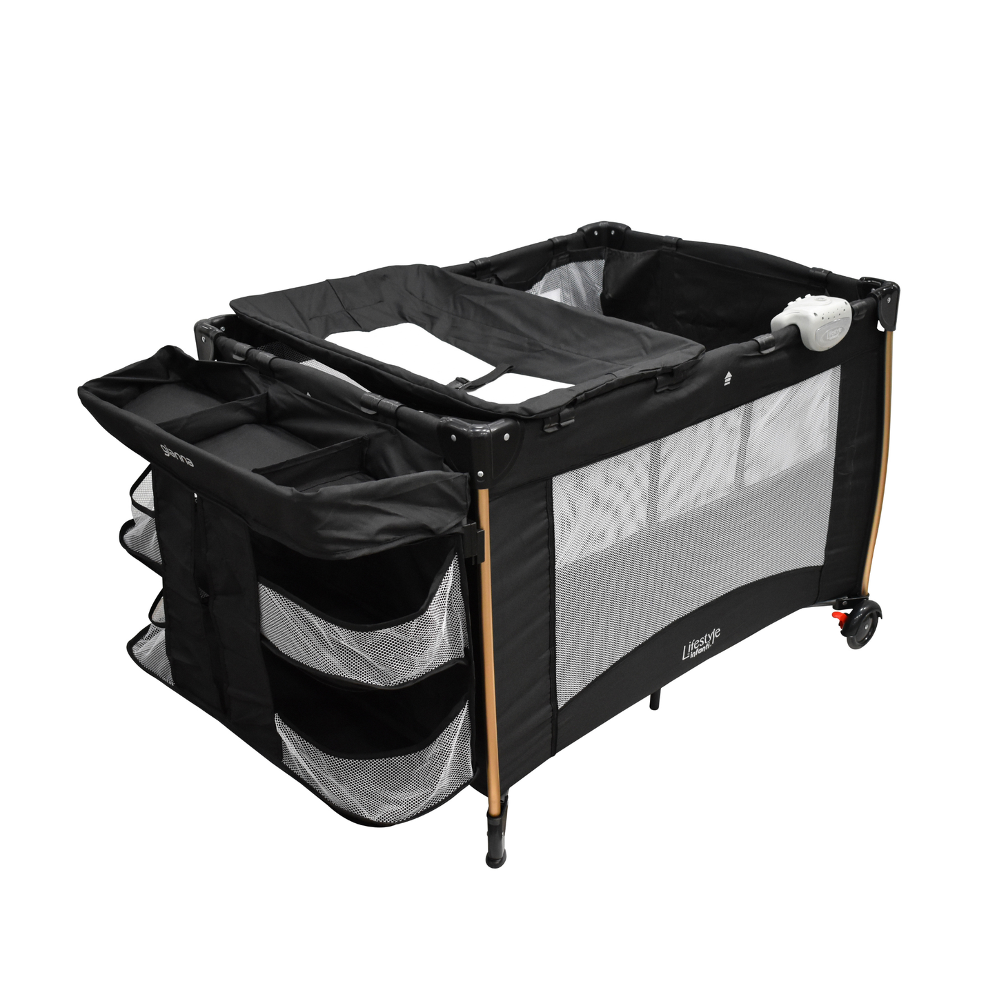 Set Carriola Travel Maverick y Cuna Gianna Lifestyle Negro