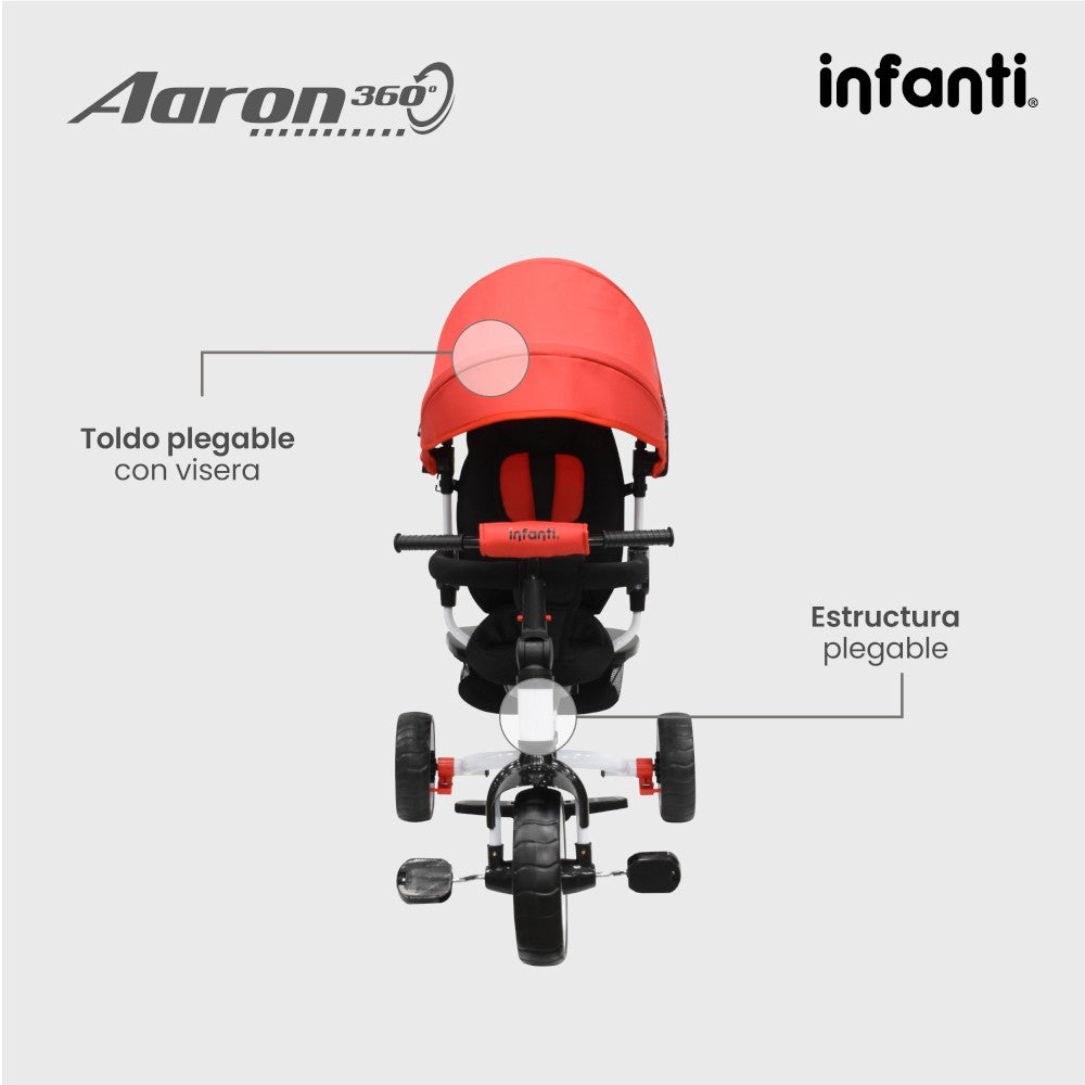 Triciclo Infanti Aaron Asiento Giratorio 360°