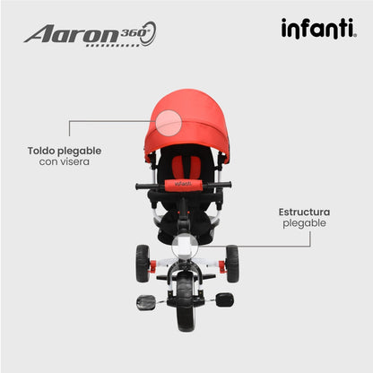 Triciclo Infanti Aaron Asiento Giratorio 360°