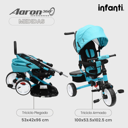 Triciclo Infanti Aaron Asiento Giratorio 360°