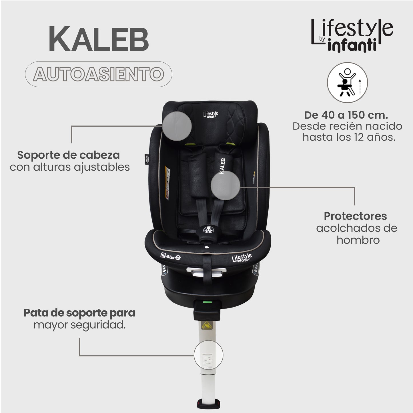 Lifestyle By Infanti Autoasiento Kaleb 360° I-size Isofix