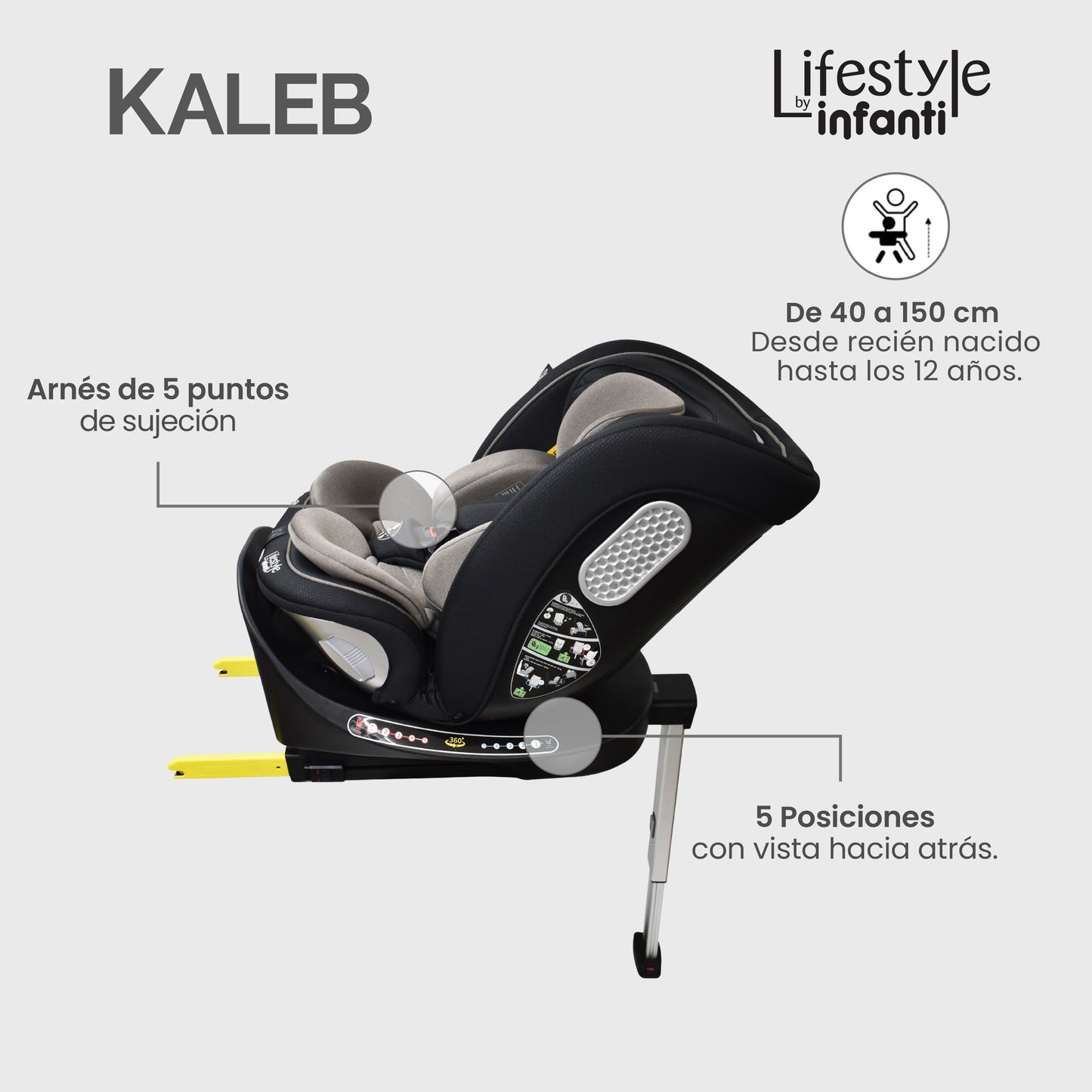 Lifestyle By Infanti Autoasiento Kaleb 360° I-size Isofix