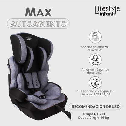 Autoasiento Booster Para Bebé Max Lifestyle By Infanti