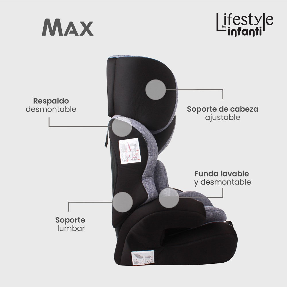 Autoasiento Booster Para Bebé Max Lifestyle By Infanti