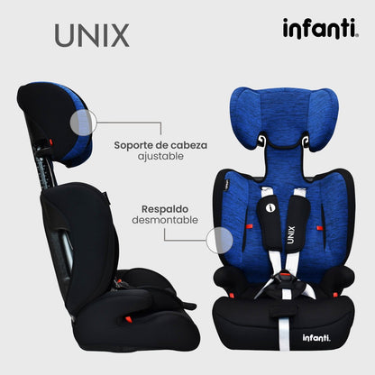 Autoasiento Infanti Unix Grupo 1, 2, 3 Convertible A Booster