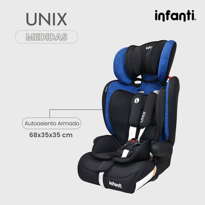 Autoasiento Infanti Unix Grupo 1, 2, 3 Convertible A Booster