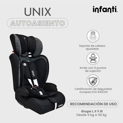 Combo Infanti Carriola Travel System, Cuna De Viaje De Lujo y  Autoasiento Convertible a Booster
