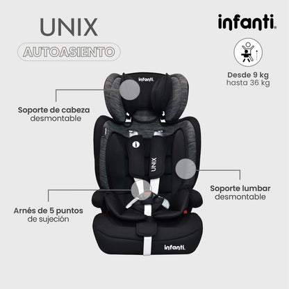 Combo Infanti Carriola Travel System, Cuna De Viaje De Lujo y  Autoasiento Convertible a Booster
