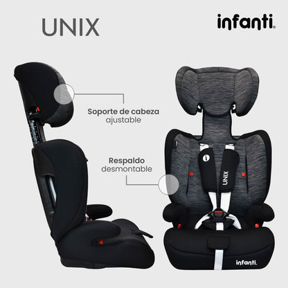 Autoasiento Infanti Unix Grupo 1, 2, 3 Convertible A Booster