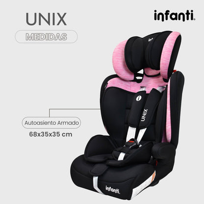 Autoasiento Infanti Unix Grupo 1, 2, 3 Convertible A Booster