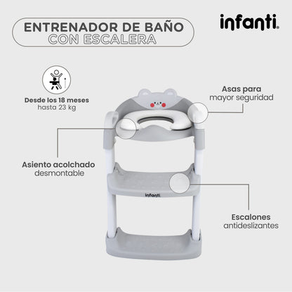 Entrenador De Baño De Oso Con Escalera Ligera, Práctica Y Plegable