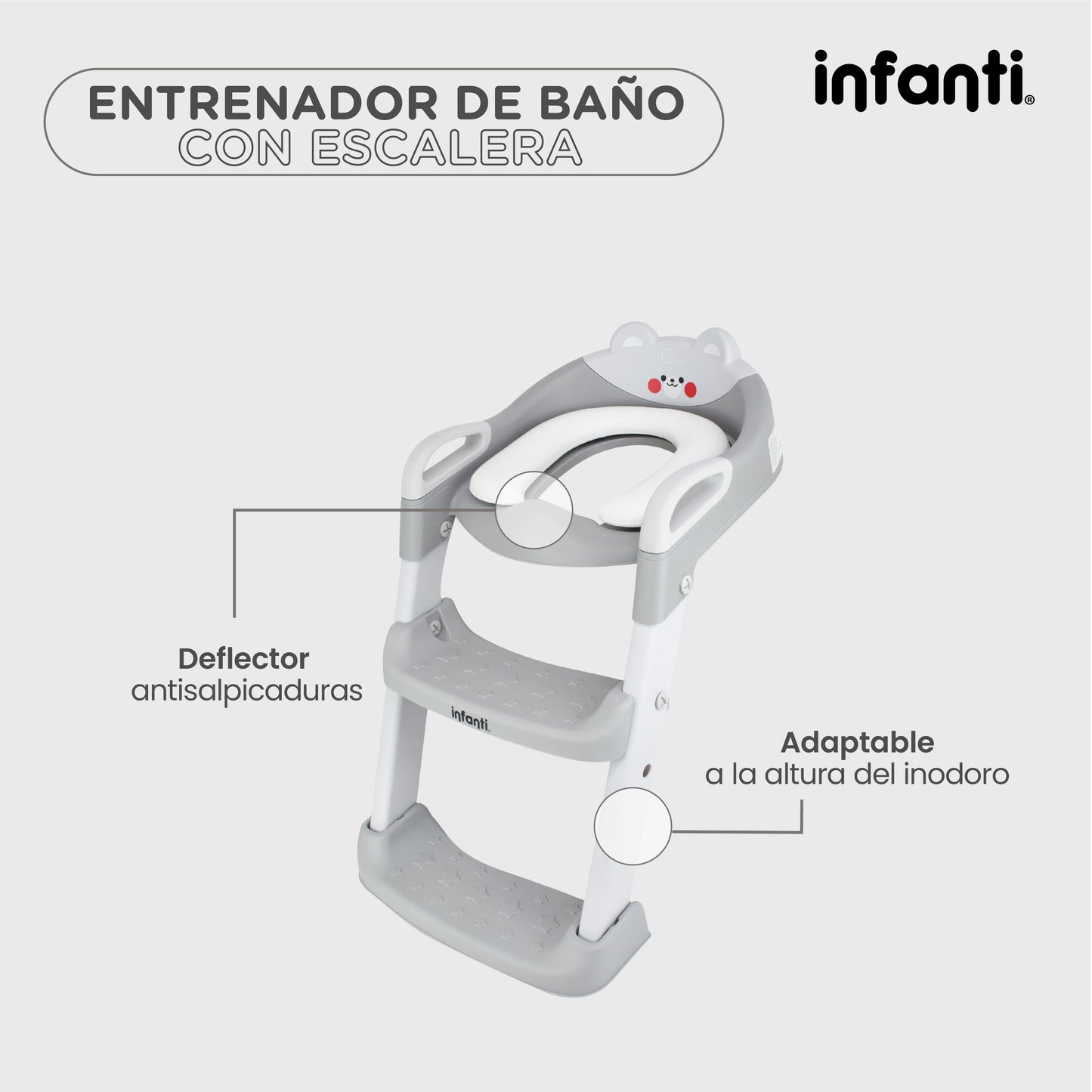 Entrenador De Baño De Oso Con Escalera Ligera, Práctica Y Plegable