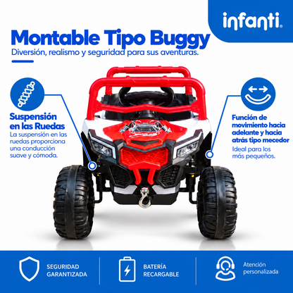Carro Eléctrico Montable Tipo Buggy Con Control Remoto