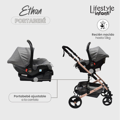 Carriola Travel System Ethan Lifestyle by Infanti Color Gris