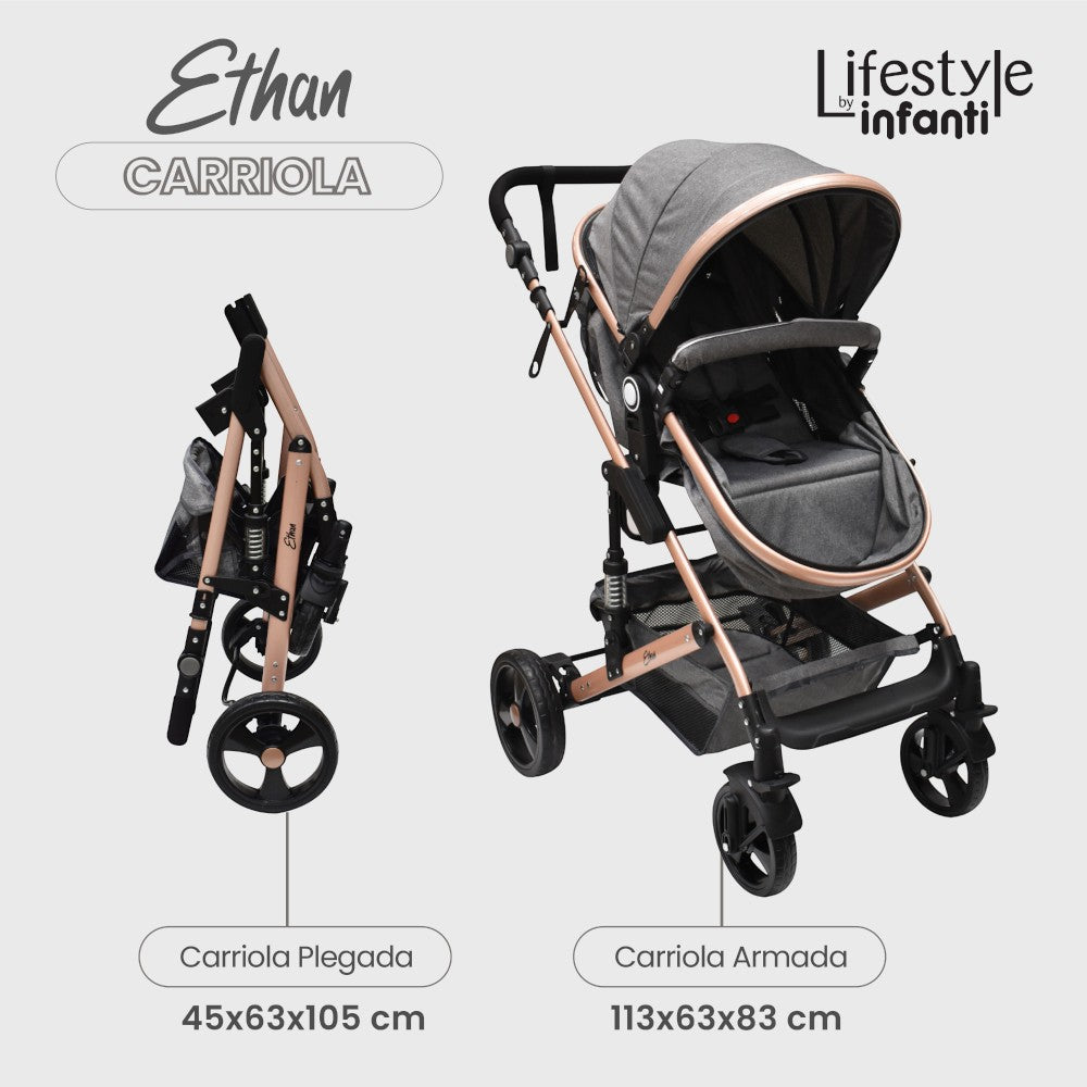 Carriola Travel System Ethan Lifestyle by Infanti Color Gris