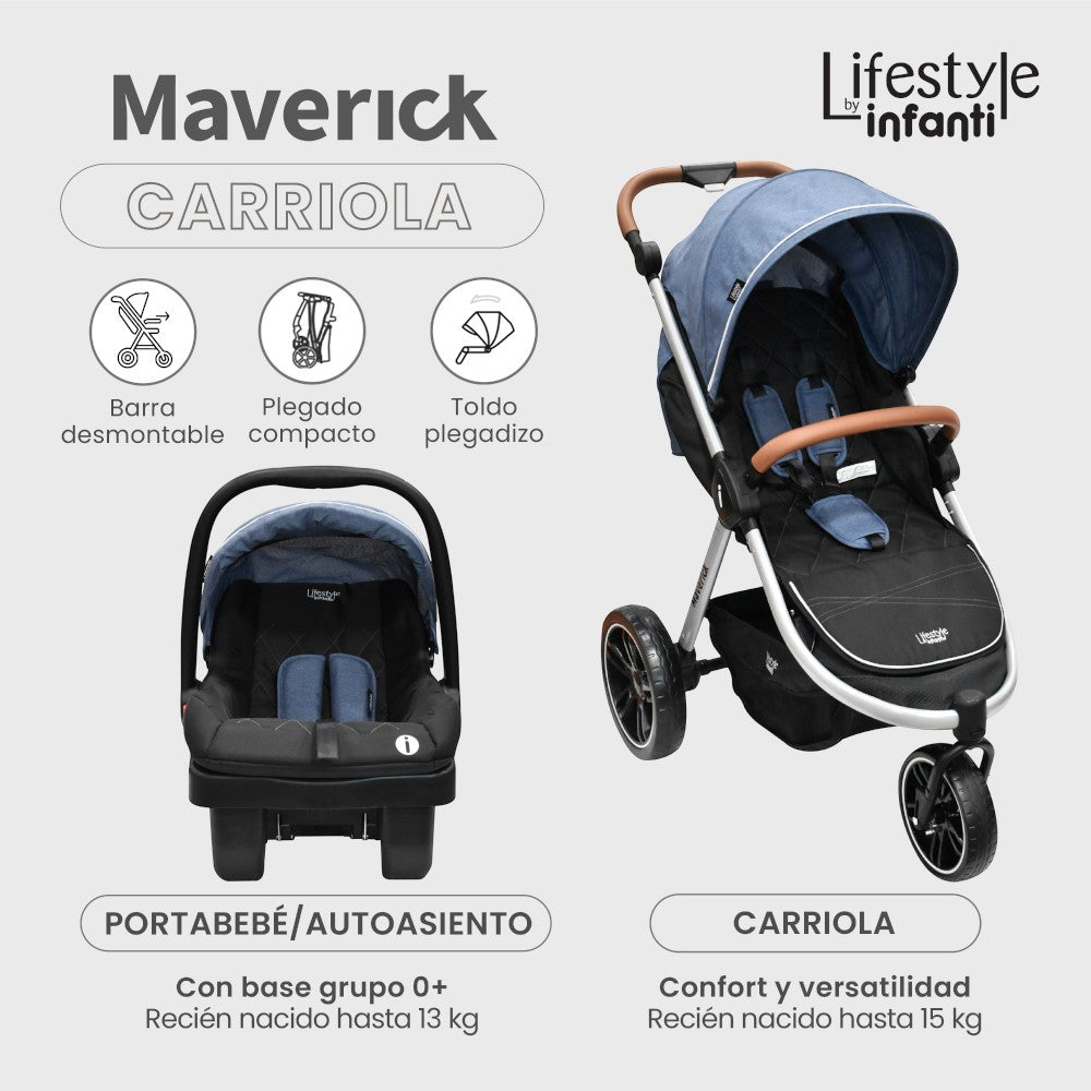 Combo Infanti Carriola Travel System, Cuna Colecho y Silla Alta Para Bebé