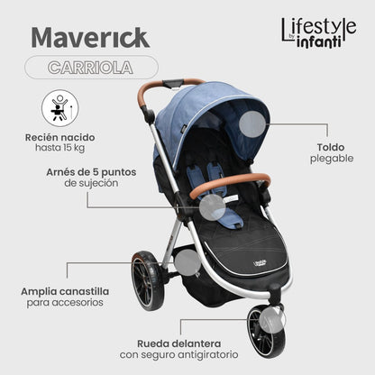 Combo Infanti Carriola Travel System, Cuna Colecho y Autoasiento Convertible a  Booster