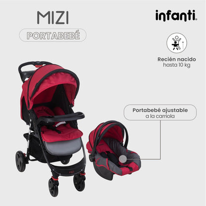 Carriola Infanit Mizi Con Sistema De Viaje Y Charola