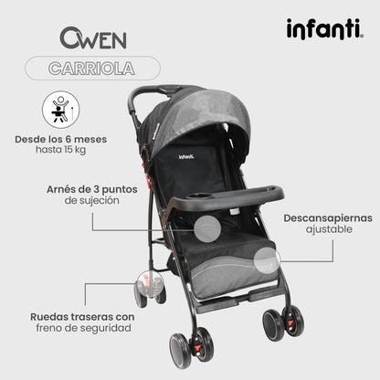 Carriola De Bebé Infanti Owen Plegable