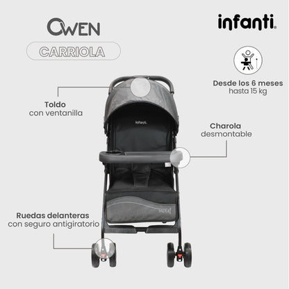 Carriola De Bebé Infanti Owen Plegable