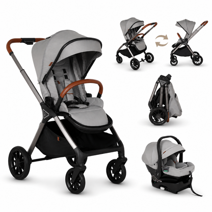 Carriola Elif Con Sistema De Viaje Base ISOFIX y Plegado Ultra Compacto
