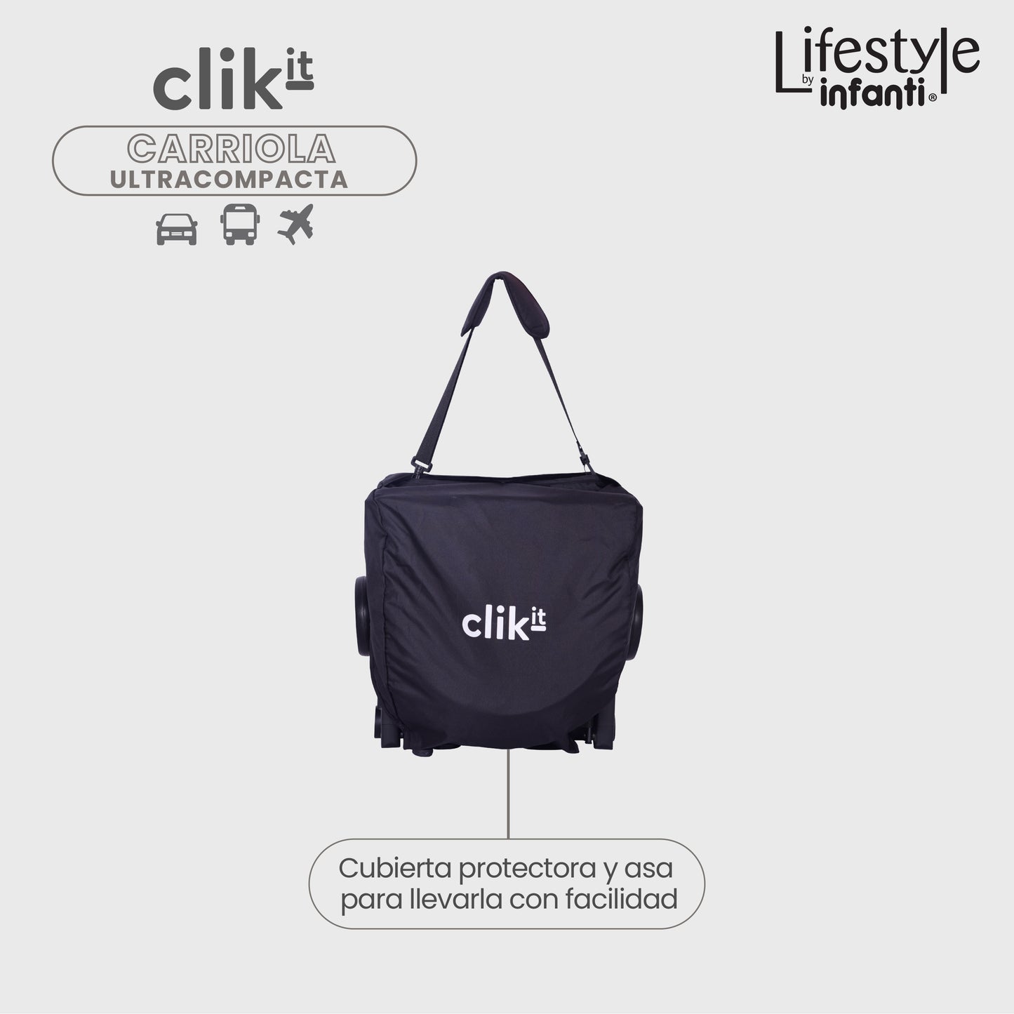 Carriola Lifestyle By Infanti Clik It Plegable Ligera Ideal Para Llevarla En Avión