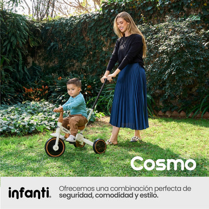 Triciclo Evolutivo 4 En 1 Infanti Cosmo Con Barra De Empuje