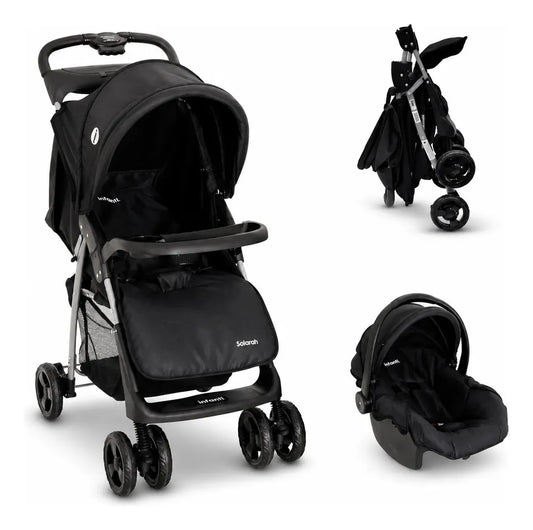 Carriola Travel System Solarah Con Portabebé Grupo 0+ y Plegado a Una Mano