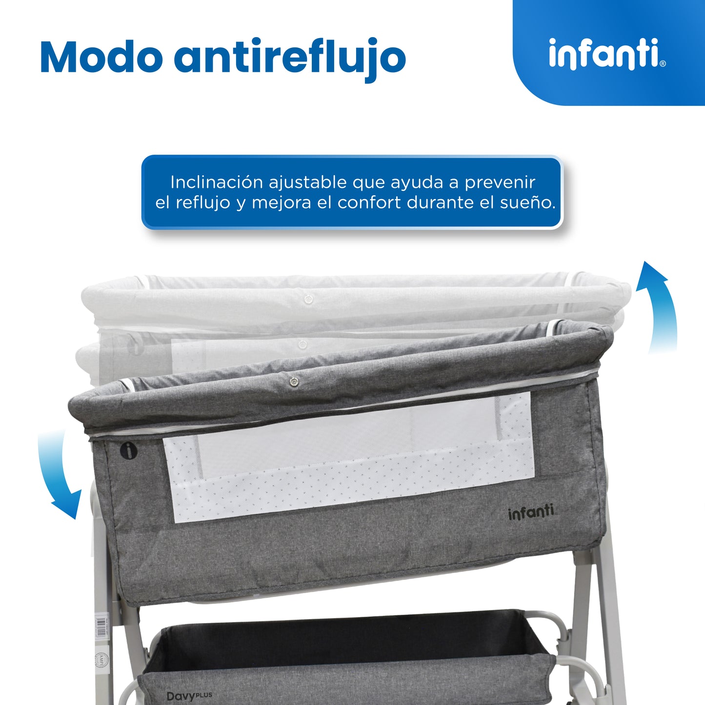 Cuna Corral Con Mosquitero Davy Plus Gris Con Cambiador Desmontable
