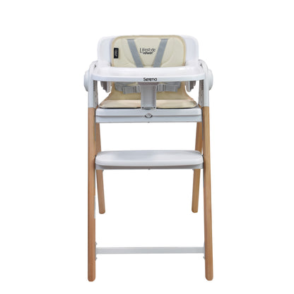 Silla Alta Periquera 2 En 1 Plegable Con Arnes De 5 Puntos