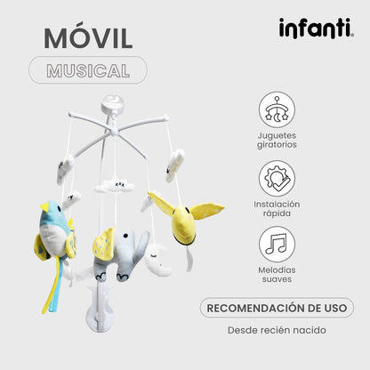 Móvil Musical Infanti para Cuna Giratorio