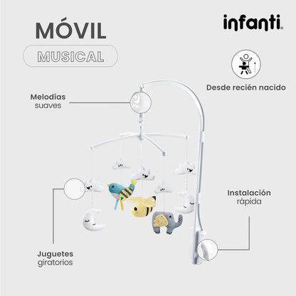 Móvil Musical Infanti para Cuna Giratorio