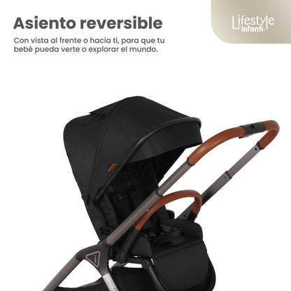 Carriola Elif Con Sistema De Viaje Base ISOFIX y Plegado Ultra Compacto
