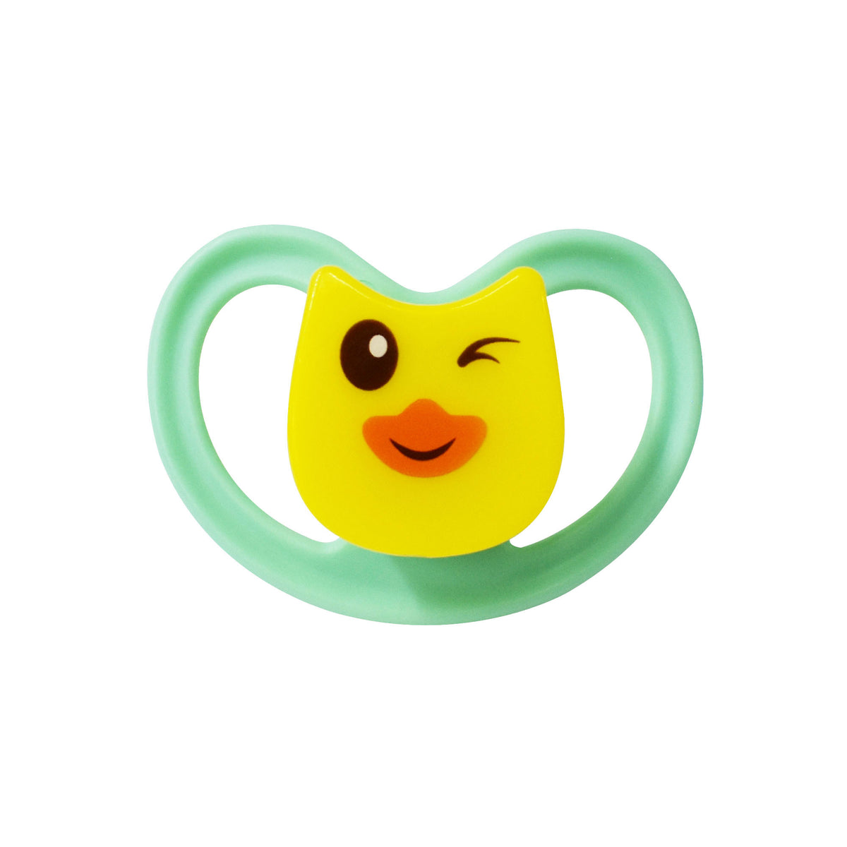 Chupón Ortodóntico Verde con Estampado de Pato, Libre de BPA, Infanti