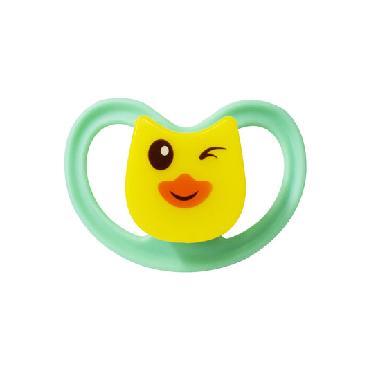 Chupón Ortodóntico Verde con Estampado de Pato, Libre de BPA, Infanti