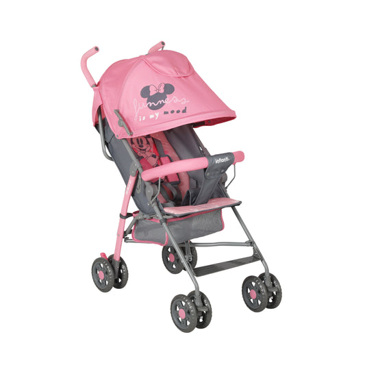 Carriola Bastón Minnie Disney Rosa Ultra Ligera Plegable y Reclinación Ajustable