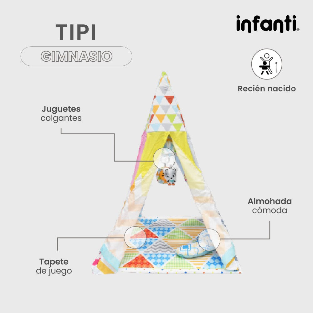 Gimnasio Para Bebé Tipi Con Juguetes Colgantes