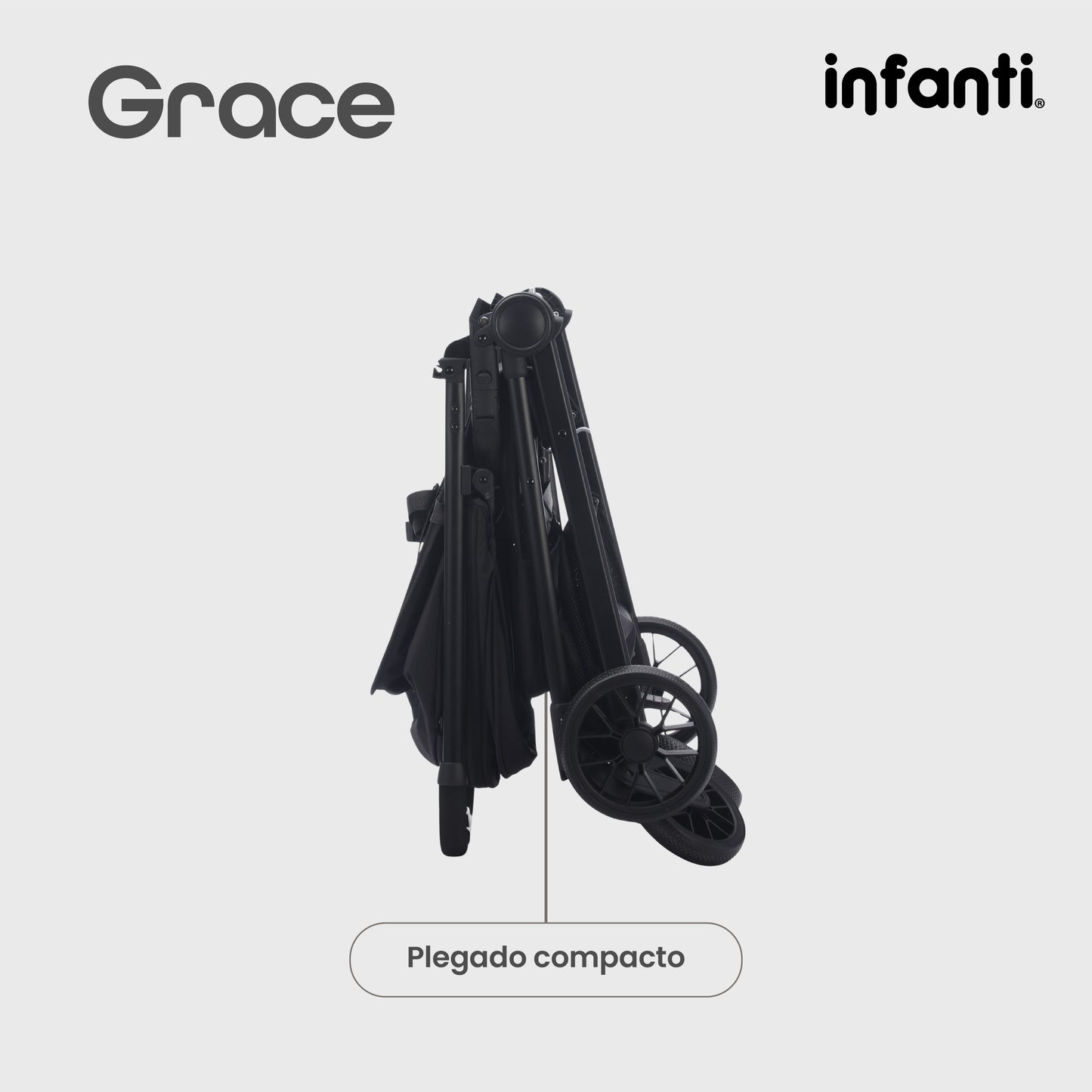 Carriola Grace Arena Con Toldo Completo Plegado Fácil Compacto Soporta Hasta 22 kg